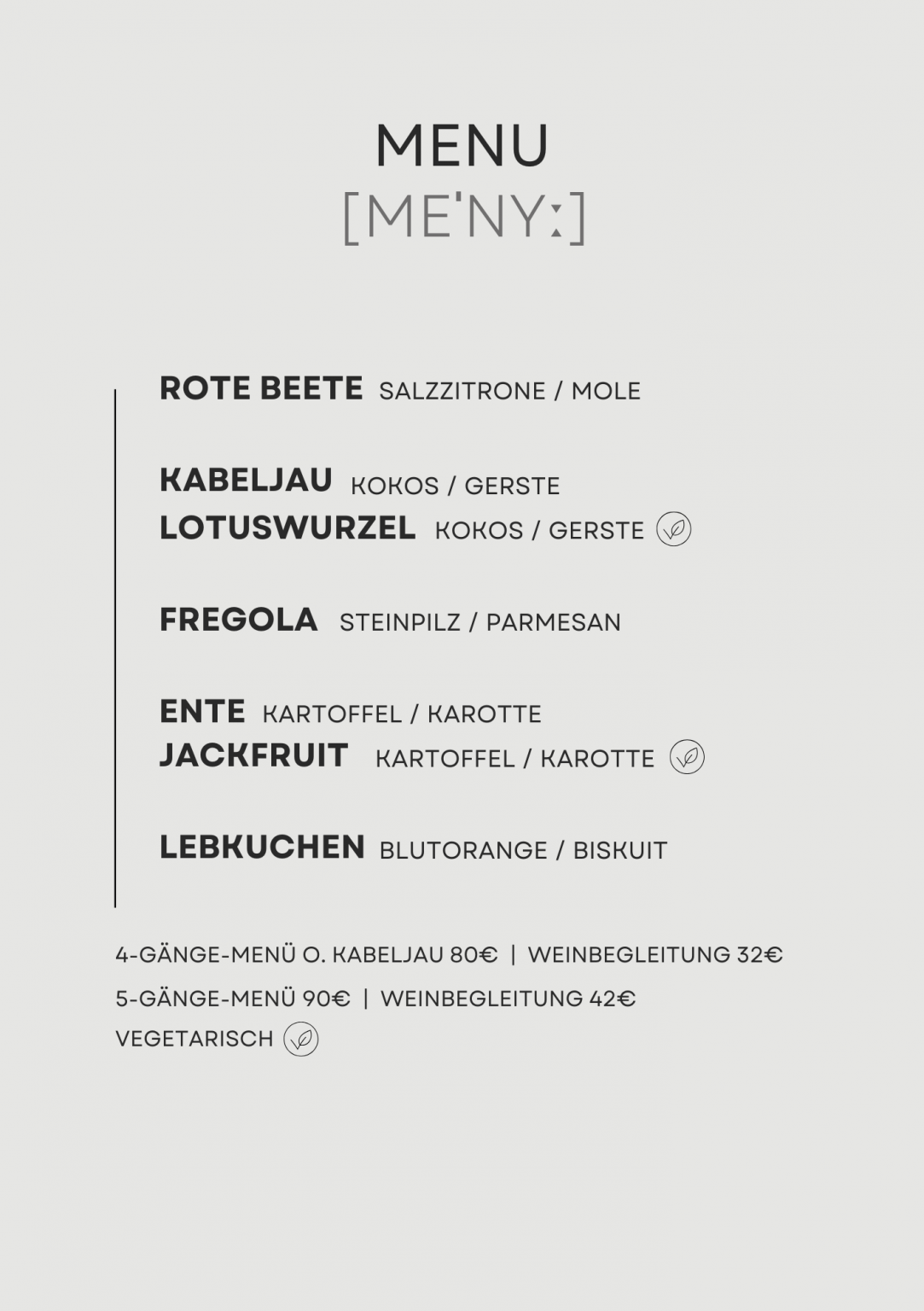 Unser Menü - Ess Kultur